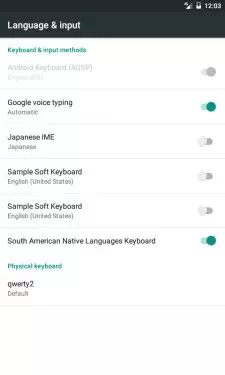 Screenshot - Language & input menu
