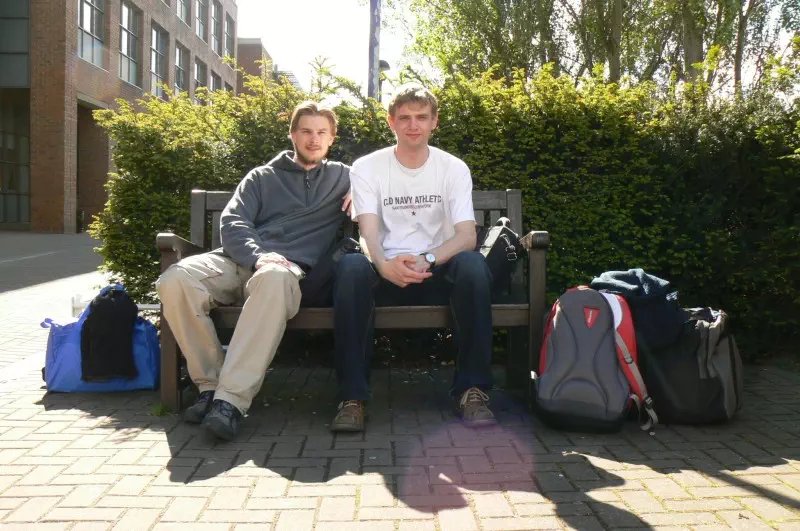 With Tomasz (on the right) on the DCU campus